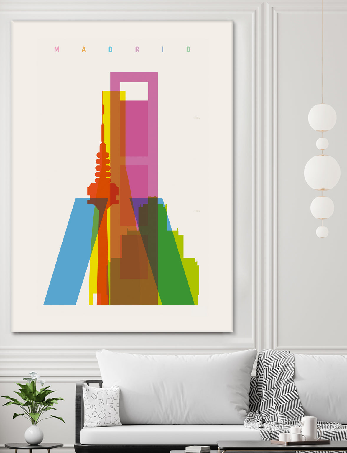 Shapes of Madrid by Yoni Alter on GIANT ART - photo illustration