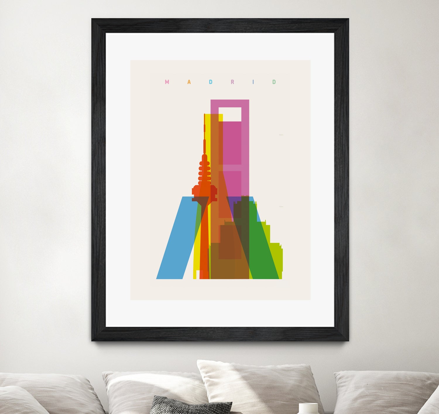 Shapes of Madrid by Yoni Alter on GIANT ART - photo illustration