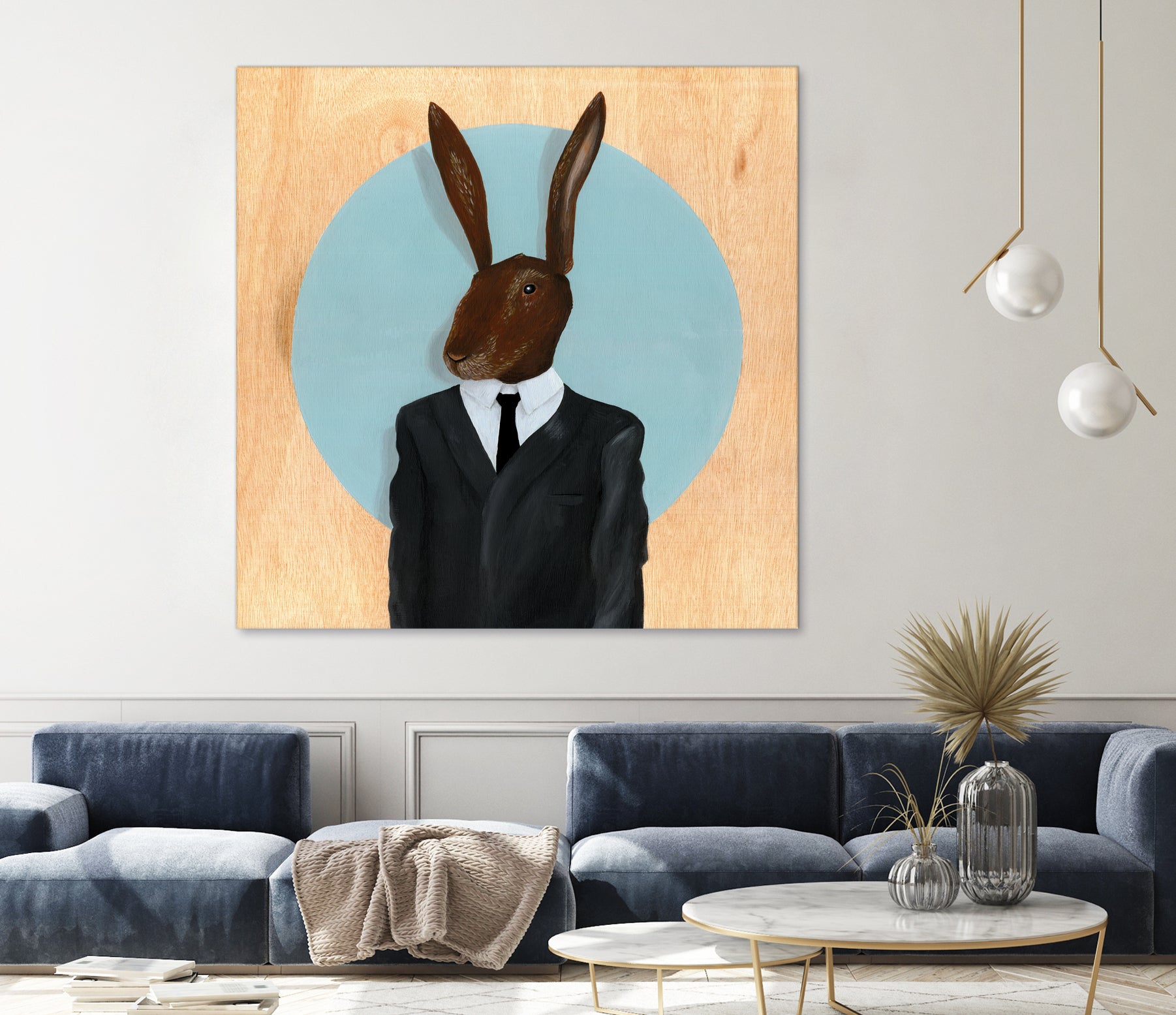 David Lynch - Rabbit by Andrew Turner on GIANT ART - blue mixed media