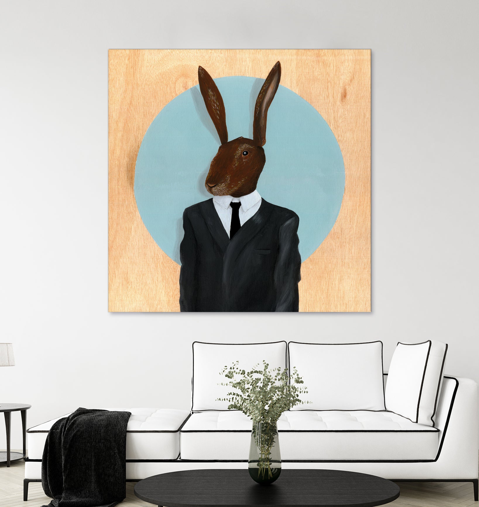 David Lynch - Rabbit by Andrew Turner on GIANT ART - blue mixed media