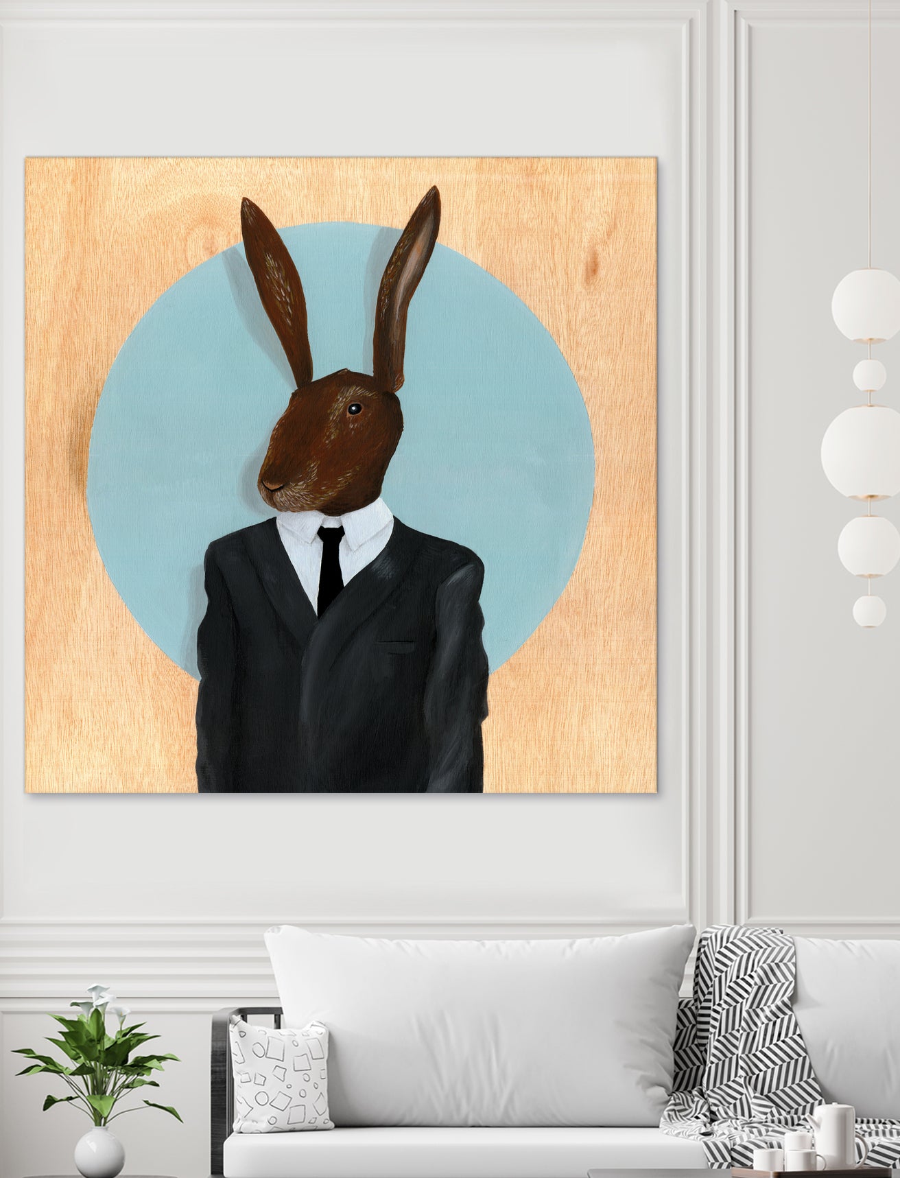 David Lynch - Rabbit by Andrew Turner on GIANT ART - blue mixed media