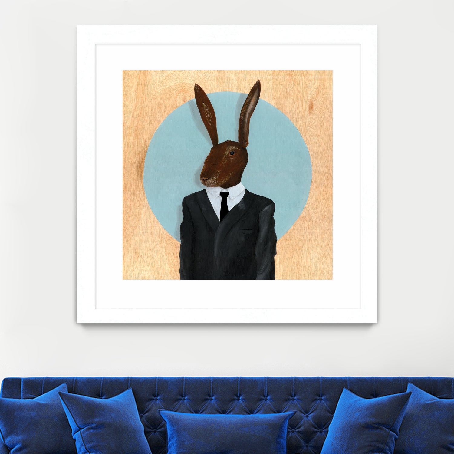 David Lynch - Rabbit by Andrew Turner on GIANT ART - blue mixed media