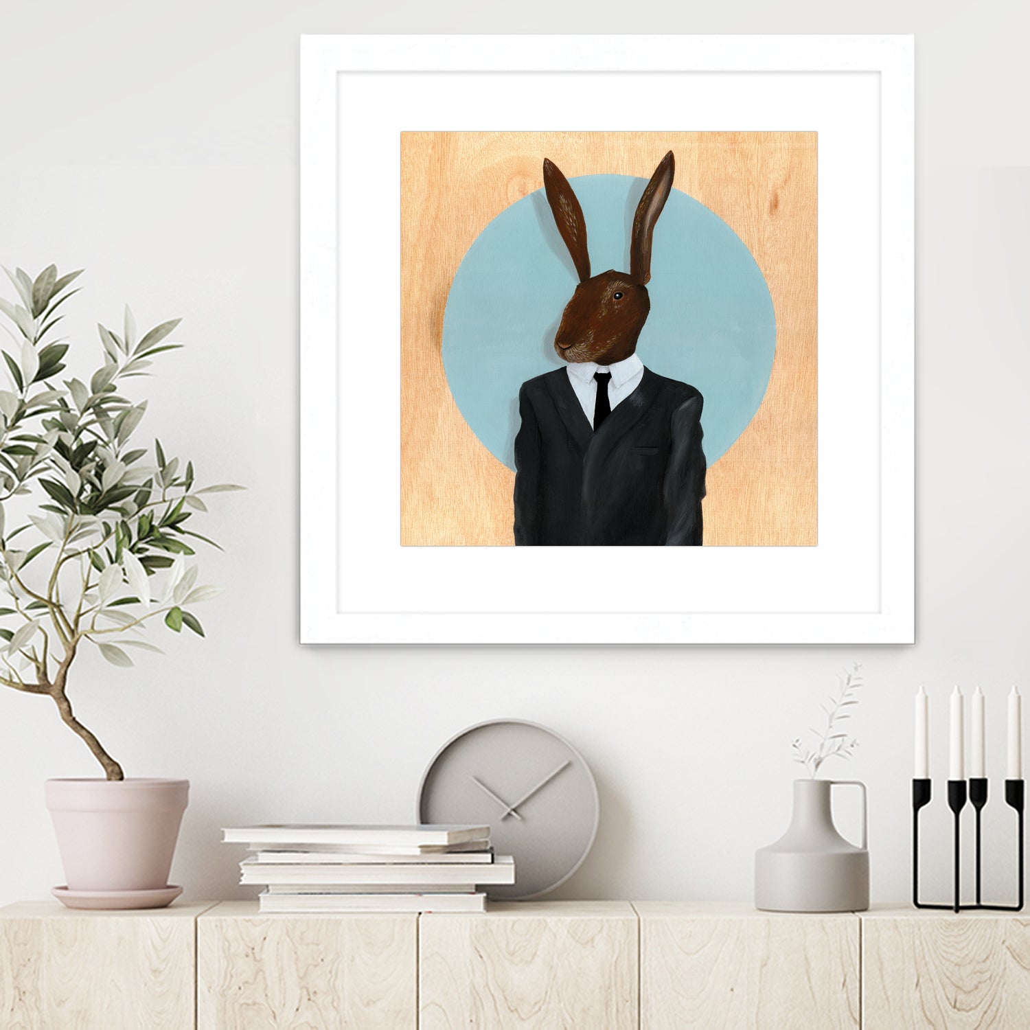 David Lynch - Rabbit by Andrew Turner on GIANT ART - blue mixed media