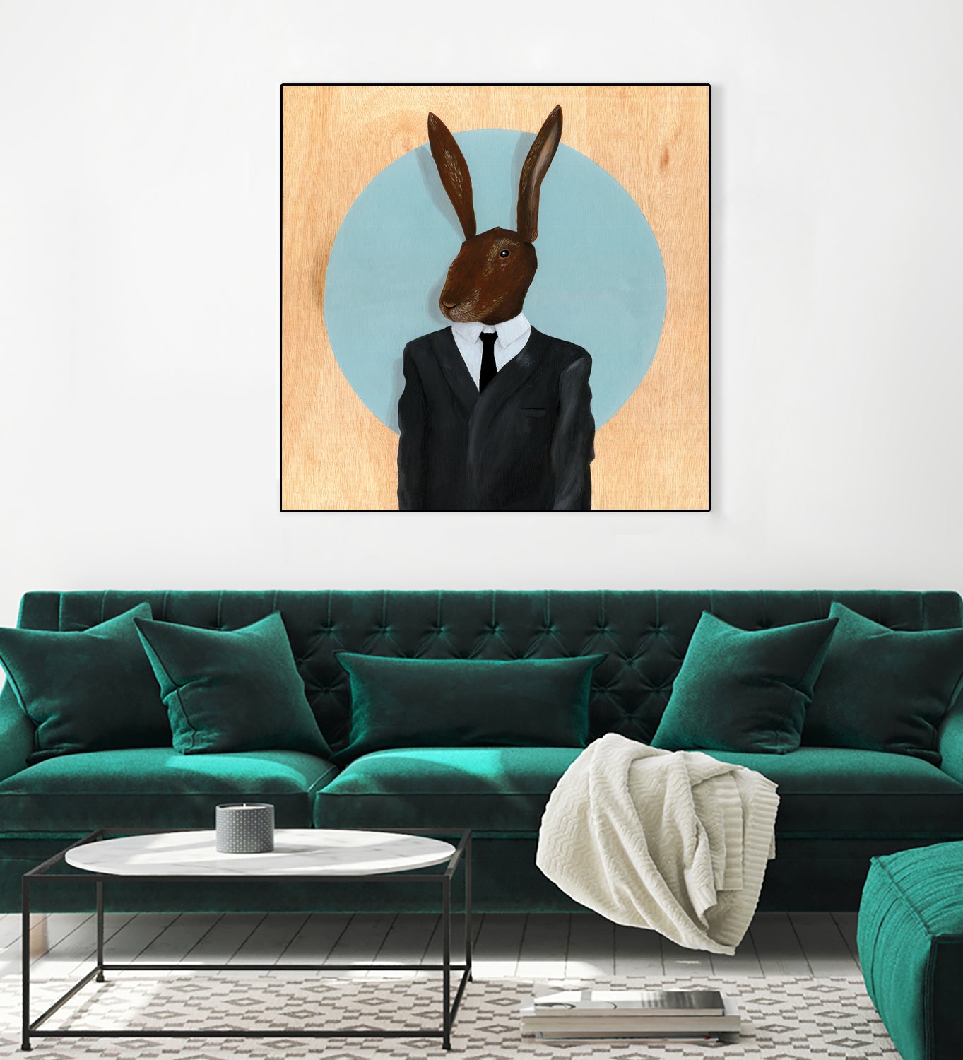 David Lynch - Rabbit by Andrew Turner on GIANT ART - blue mixed media