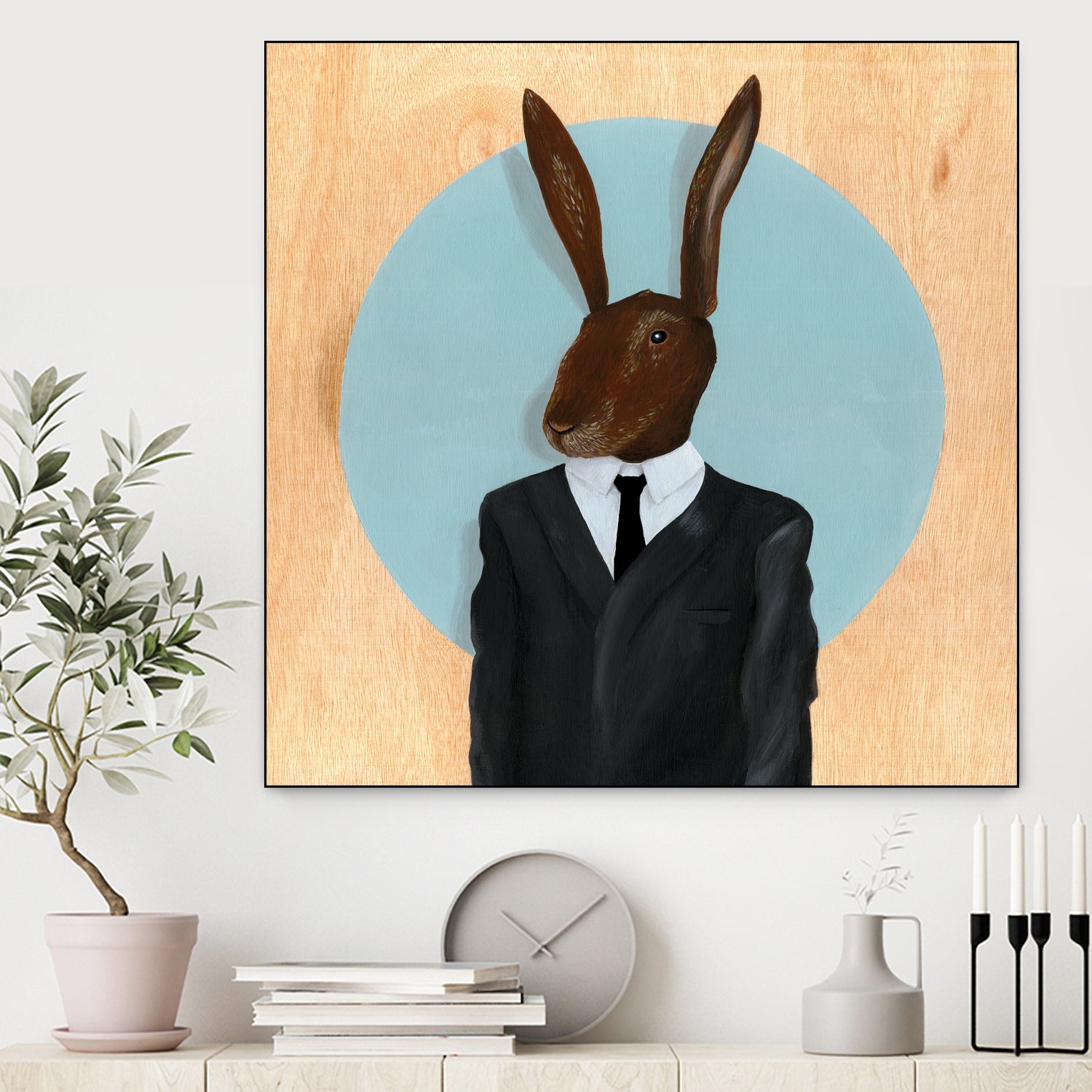 David Lynch - Rabbit by Andrew Turner on GIANT ART - blue mixed media