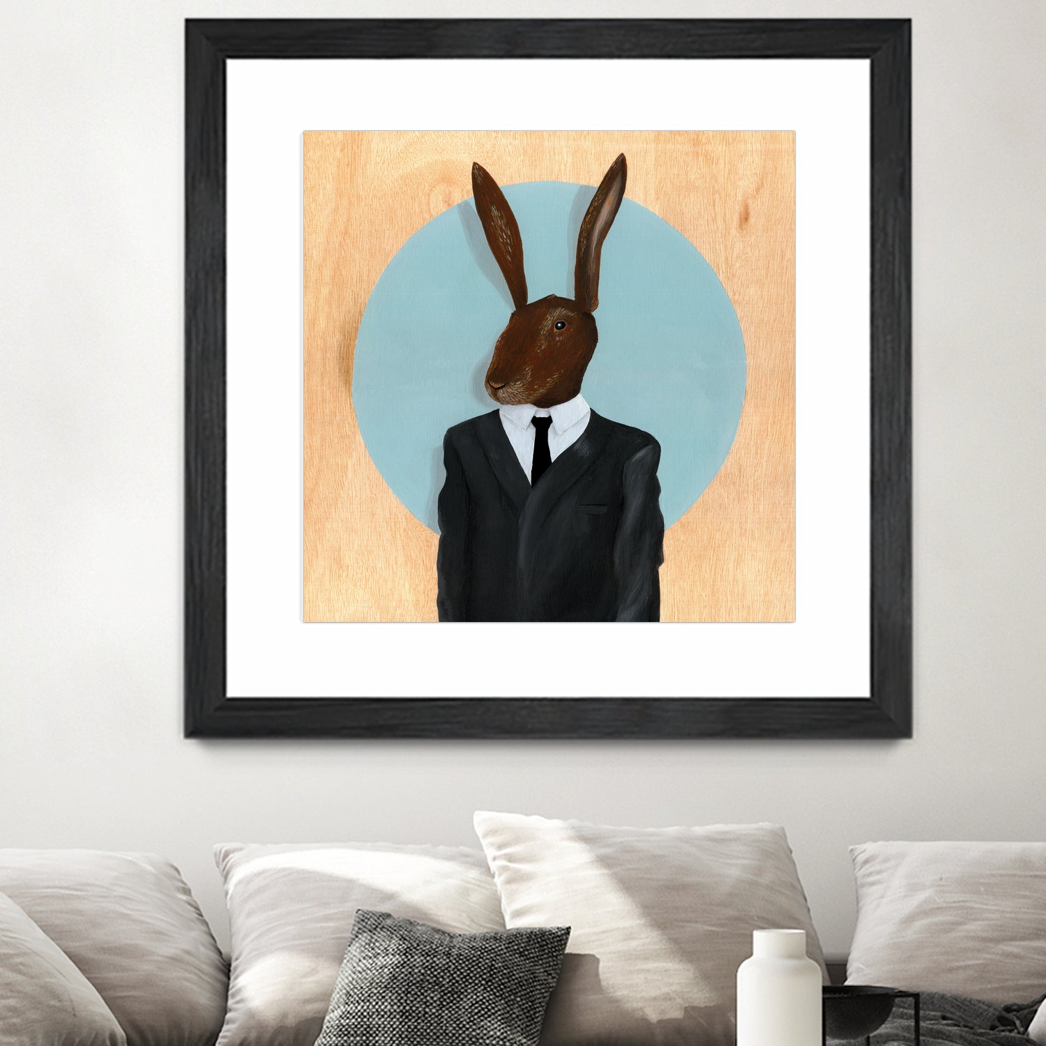 David Lynch - Rabbit by Andrew Turner on GIANT ART - blue mixed media