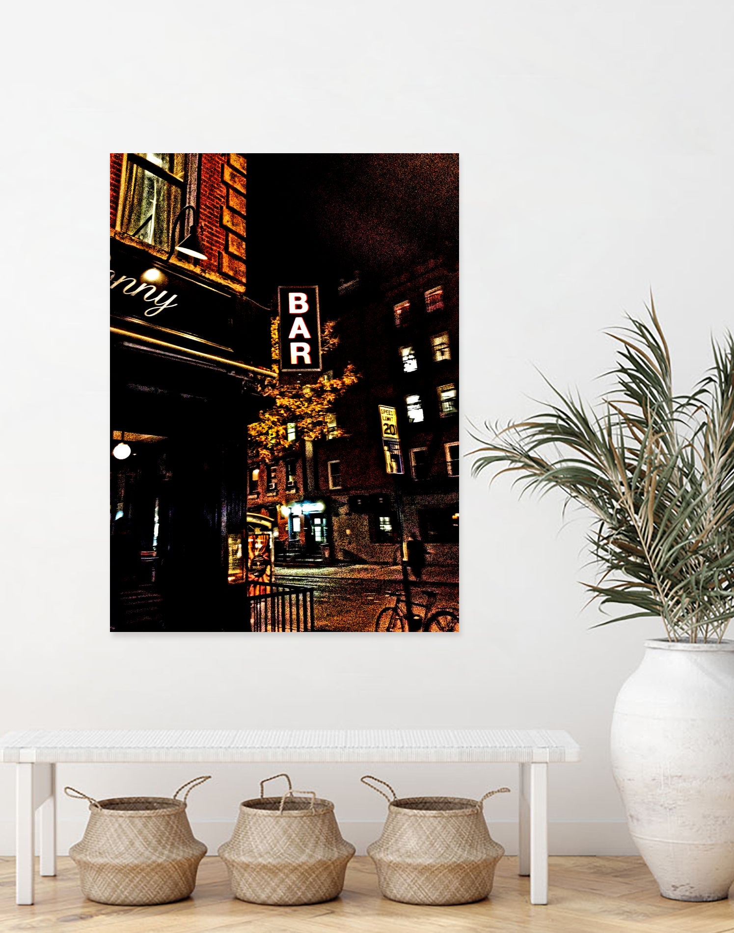 bar sign east village by Anthony Knott on GIANT ART - black photo manipulation