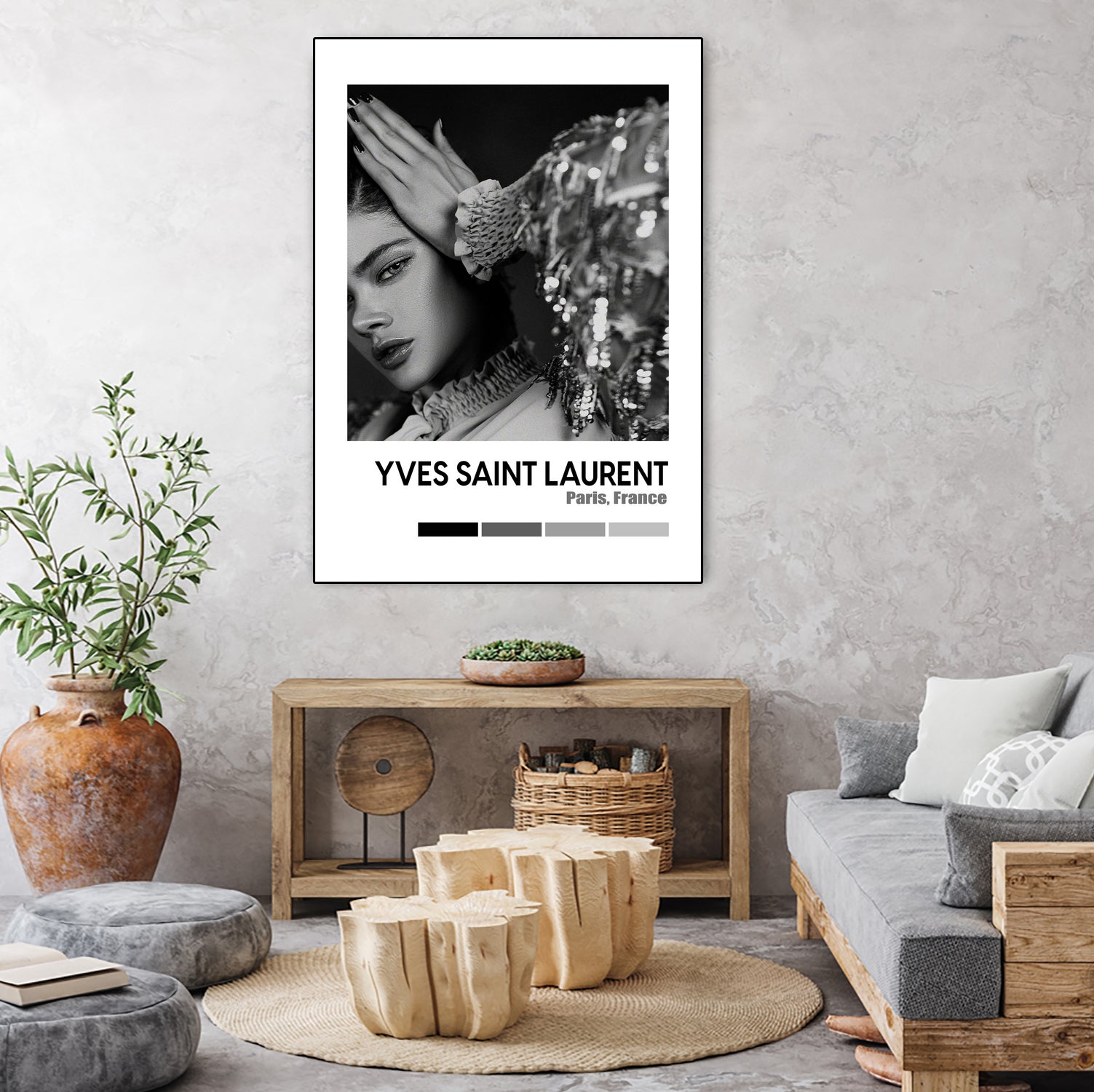 Luxury Super Model Hypebeast Luxury Fashion Poster by XingChen Lu on GIANT ART - gray typography