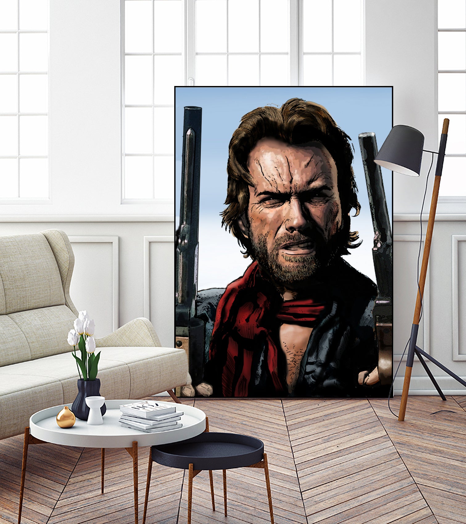 Clint Eastwood - The Outlaw Josey Wales by Dan Avenell on GIANT ART - brown mixed media