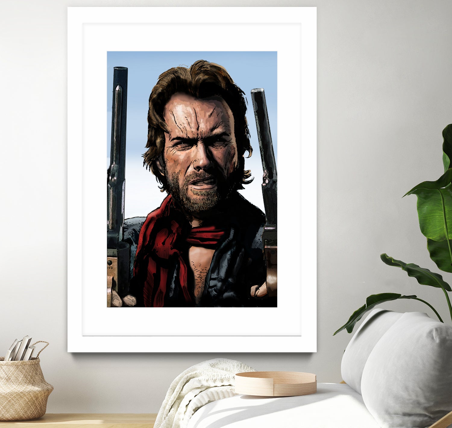 Clint Eastwood - The Outlaw Josey Wales by Dan Avenell on GIANT ART - brown mixed media