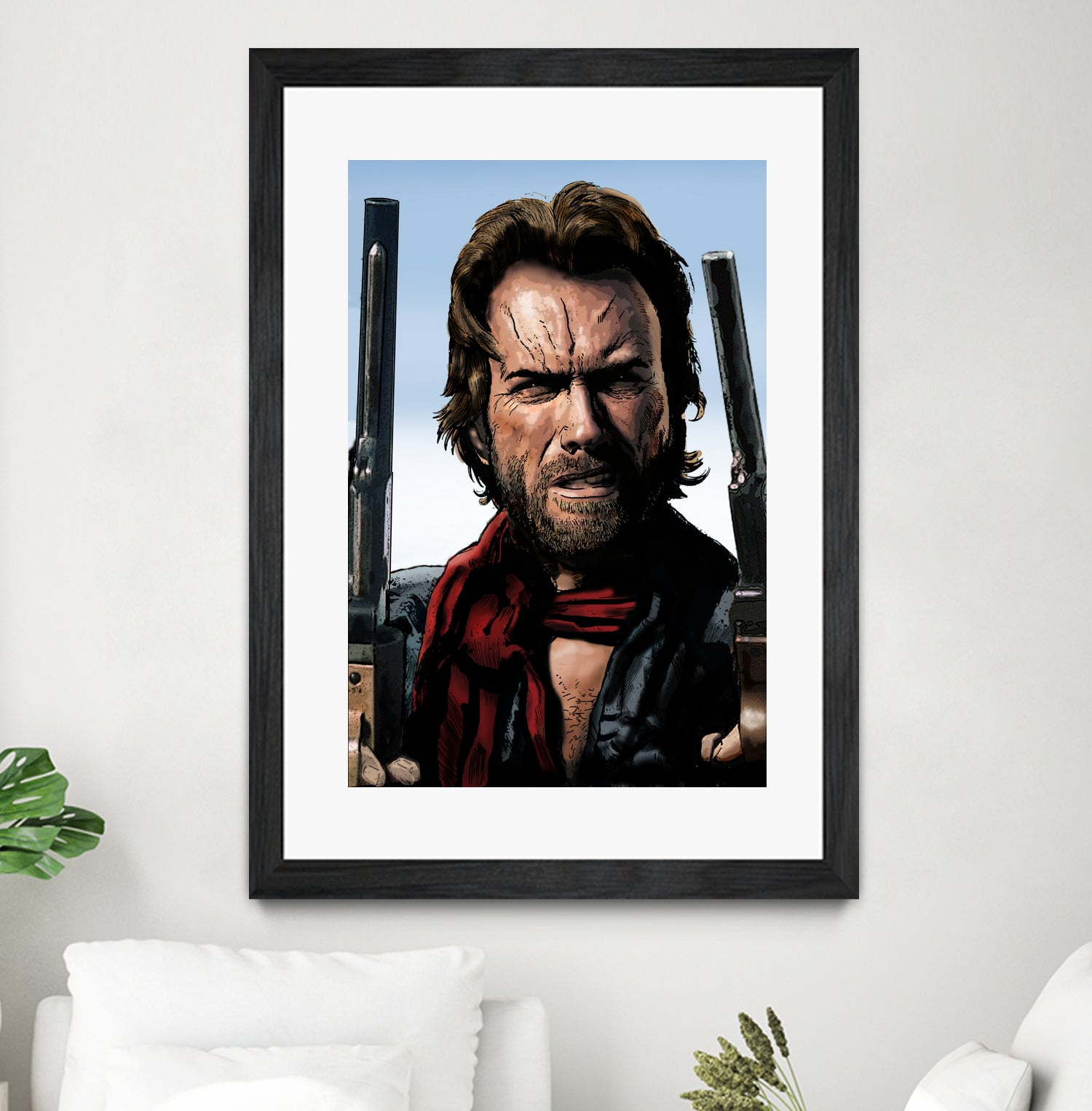 Clint Eastwood - The Outlaw Josey Wales by Dan Avenell on GIANT ART - brown mixed media