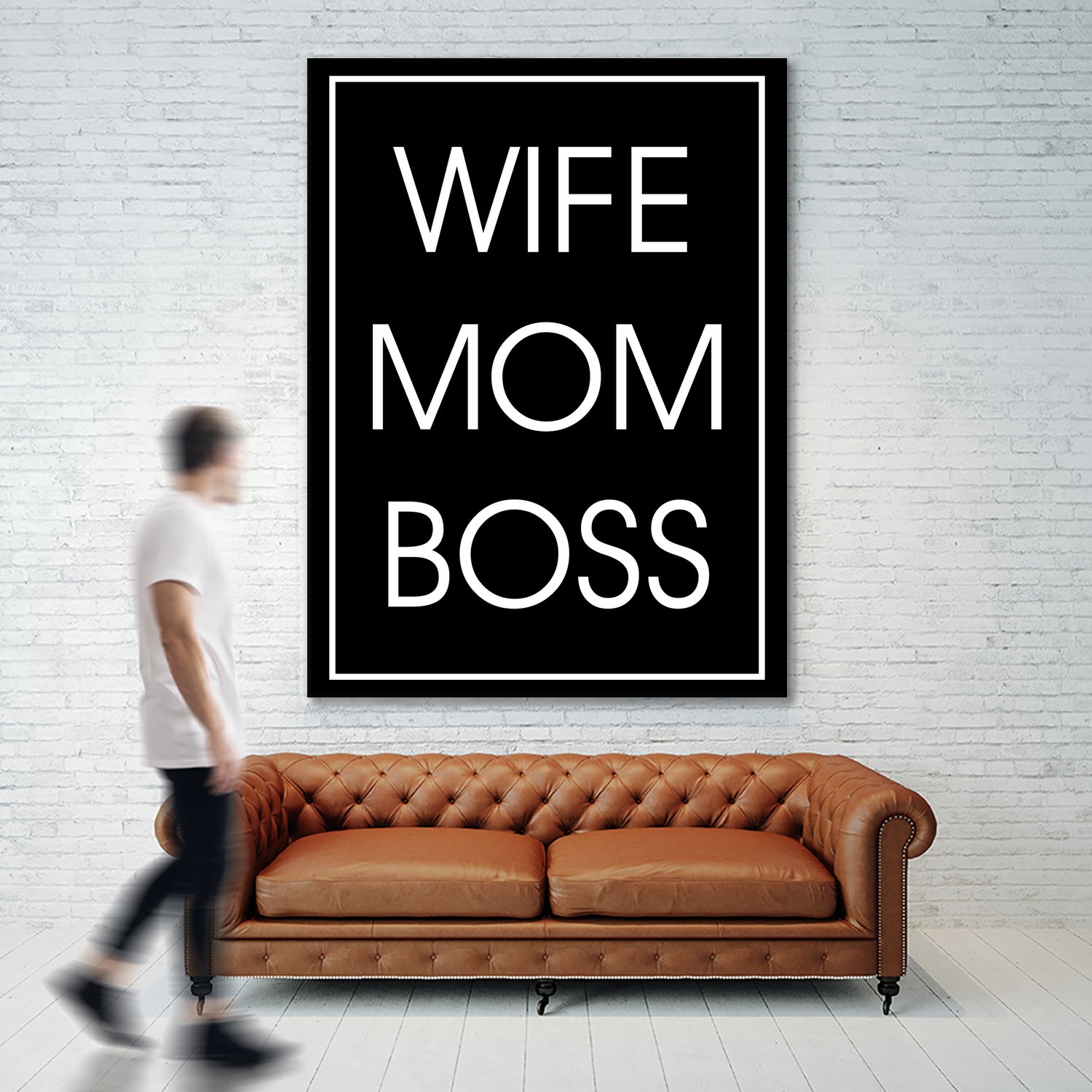 WIFE MOM BOSS by ALMA Studio on GIANT ART - black typography