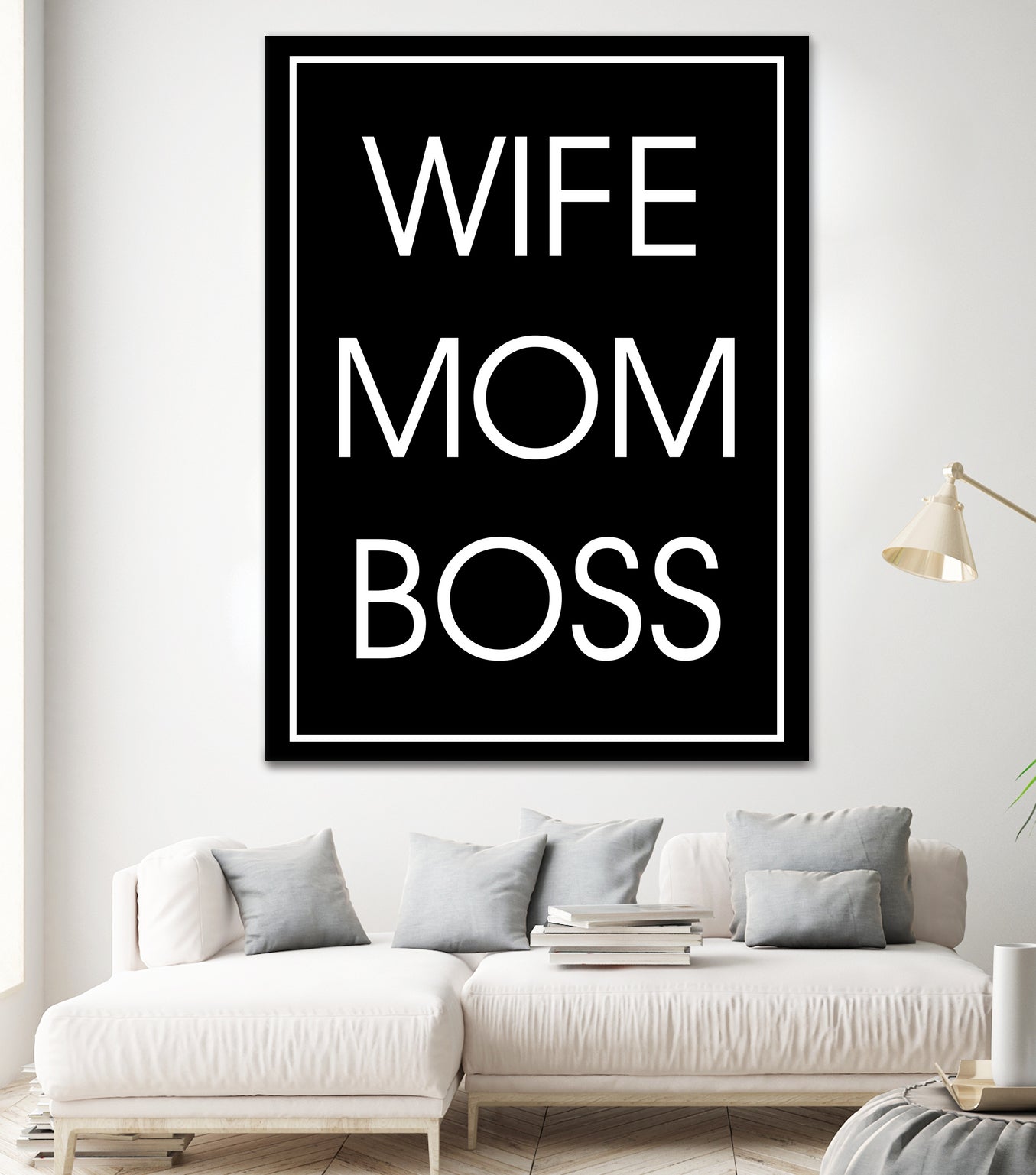 WIFE MOM BOSS by ALMA Studio on GIANT ART - black typography