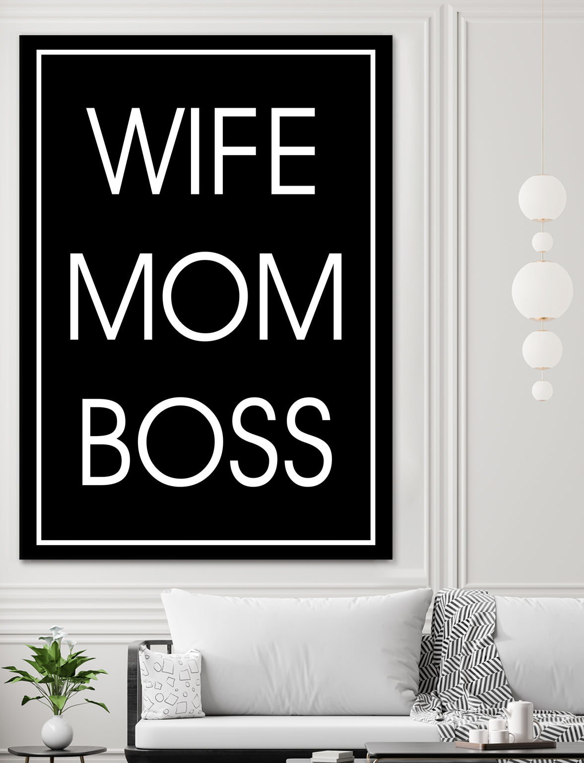 WIFE MOM BOSS by ALMA Studio on GIANT ART - black typography