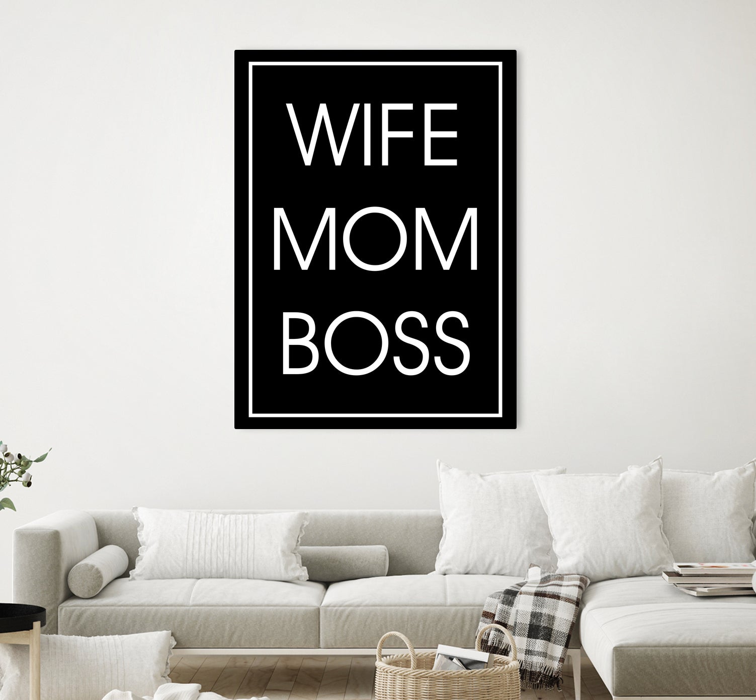 WIFE MOM BOSS by ALMA Studio on GIANT ART - black typography