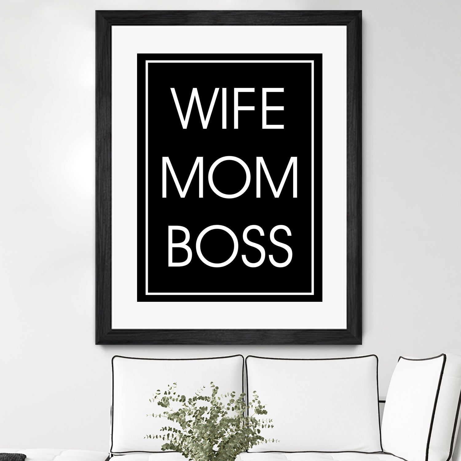 WIFE MOM BOSS by ALMA Studio on GIANT ART - black typography