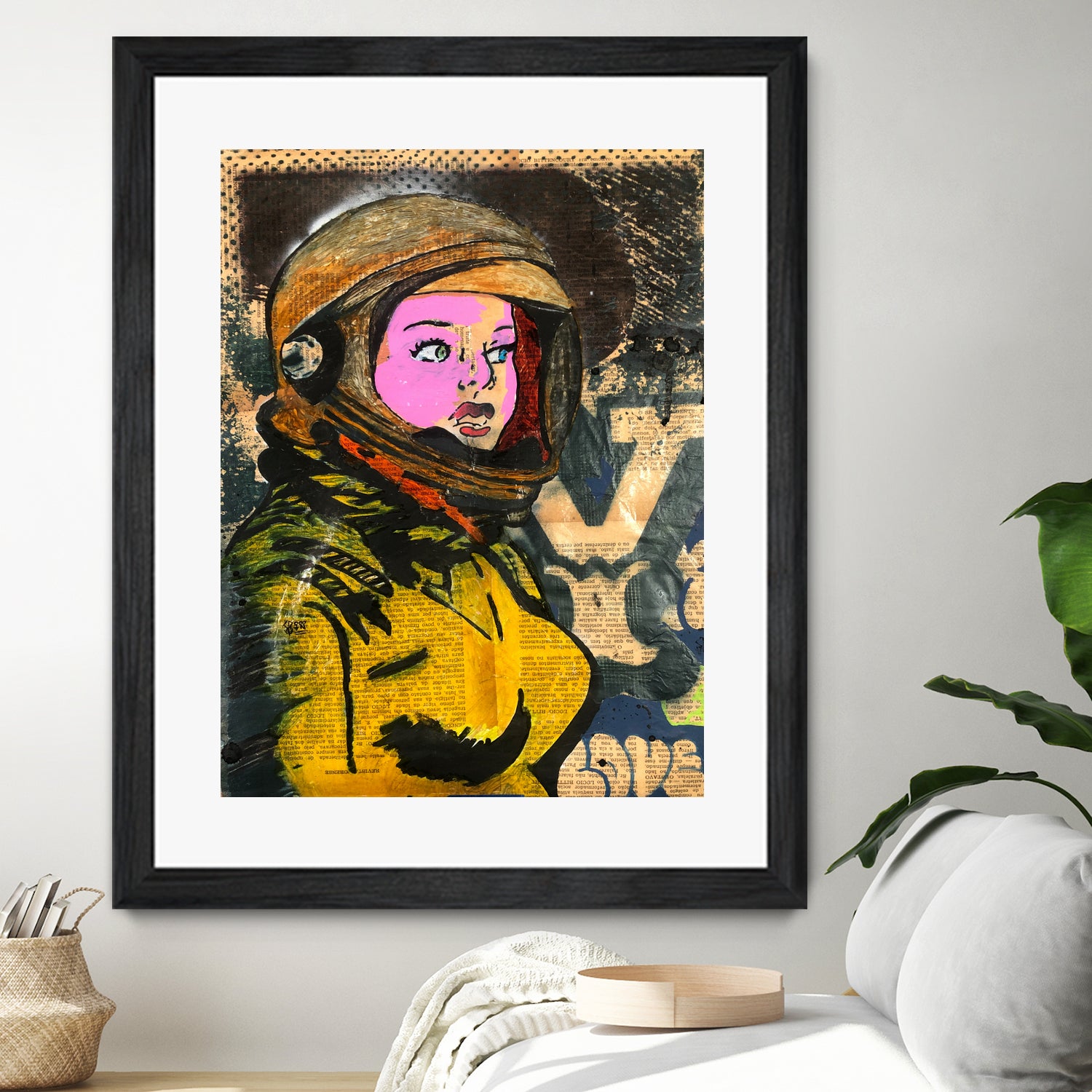 Astronaut | Graffiti  | Pop art | Street-art aesthetics by TULIO ALMEIDA on GIANT ART - orange mixed media