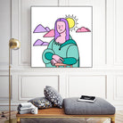 Mona Lisa by Idil Keysan on GIANT ART - pink digital drawing