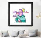 Mona Lisa by Idil Keysan on GIANT ART - pink digital drawing