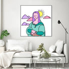 Mona Lisa by Idil Keysan on GIANT ART - pink digital drawing