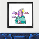 Mona Lisa by Idil Keysan on GIANT ART - pink digital drawing