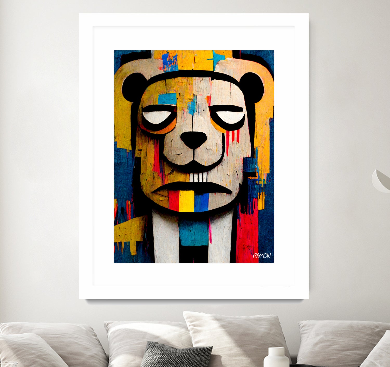 Abstract Art bear by Ramon Souza on GIANT ART - yellow digital painting