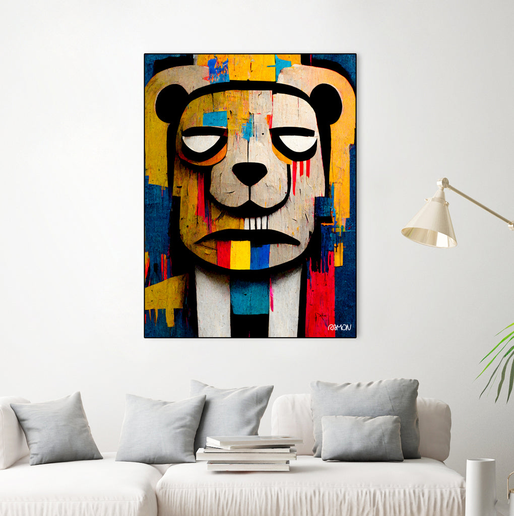 Abstract Art bear by Ramon Souza on GIANT ART - yellow digital painting