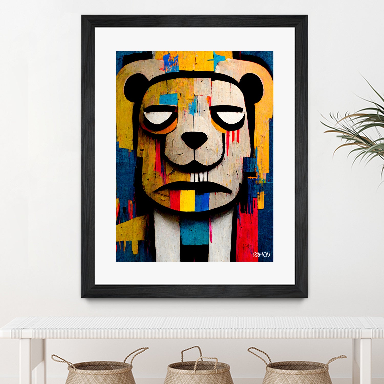 Abstract Art bear by Ramon Souza on GIANT ART - yellow digital painting