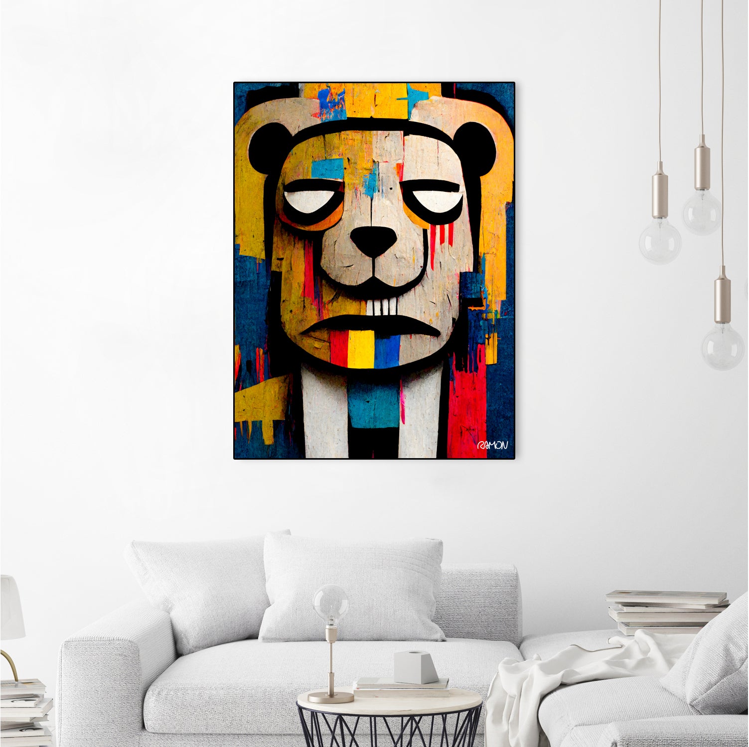 Abstract Art bear by Ramon Souza on GIANT ART - yellow digital painting