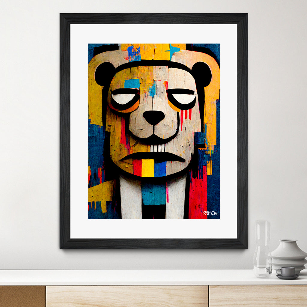 Abstract Art bear by Ramon Souza on GIANT ART - yellow digital painting