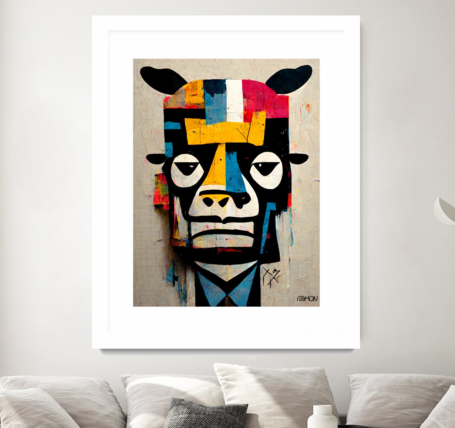 Cowman by Ramon Souza on GIANT ART - white digital painting