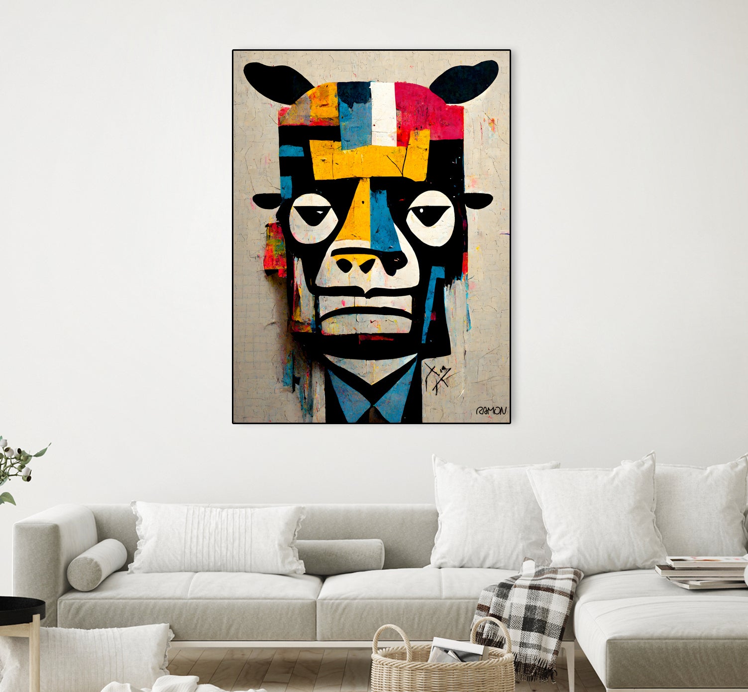 Cowman by Ramon Souza on GIANT ART - white digital painting