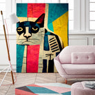 Abstract Art Cat by Ramon Souza on GIANT ART - white digital painting