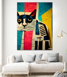 Abstract Art Cat by Ramon Souza on GIANT ART - white digital painting