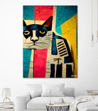 Abstract Art Cat by Ramon Souza on GIANT ART - white digital painting