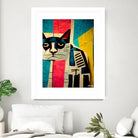 Abstract Art Cat by Ramon Souza on GIANT ART - white digital painting