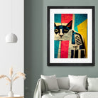 Abstract Art Cat by Ramon Souza on GIANT ART - white digital painting