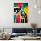 Abstract Art Cat by Ramon Souza on GIANT ART - white digital painting