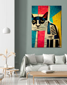 Abstract Art Cat by Ramon Souza on GIANT ART - white digital painting