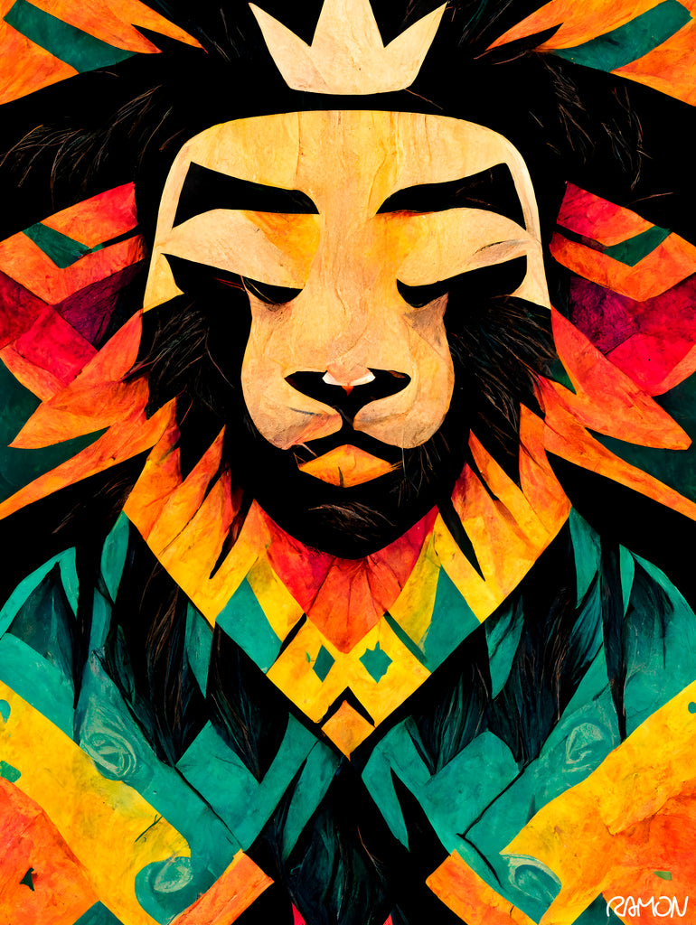 Lion King by Ramon Souza on GIANT ART - yellow digital painting