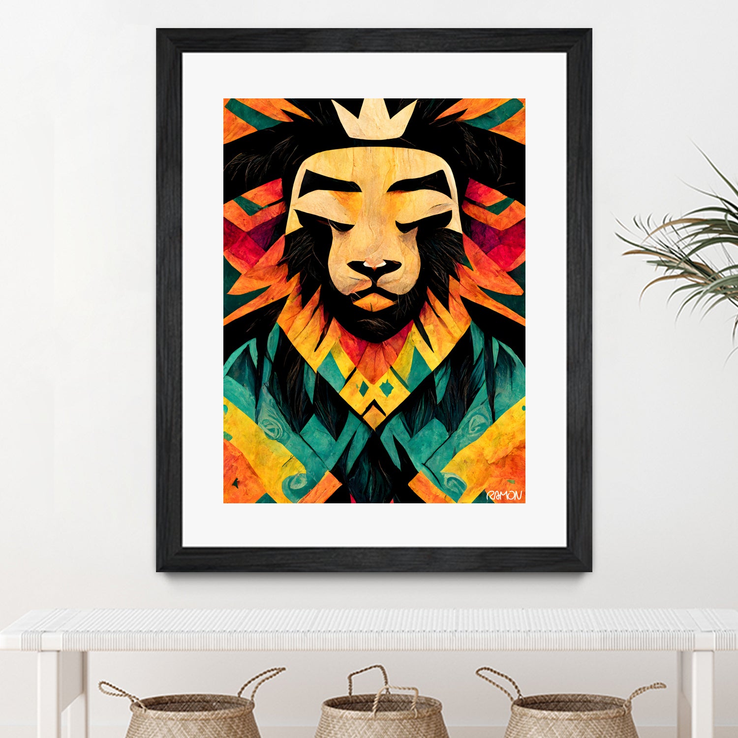 Lion King by Ramon Souza on GIANT ART - yellow digital painting