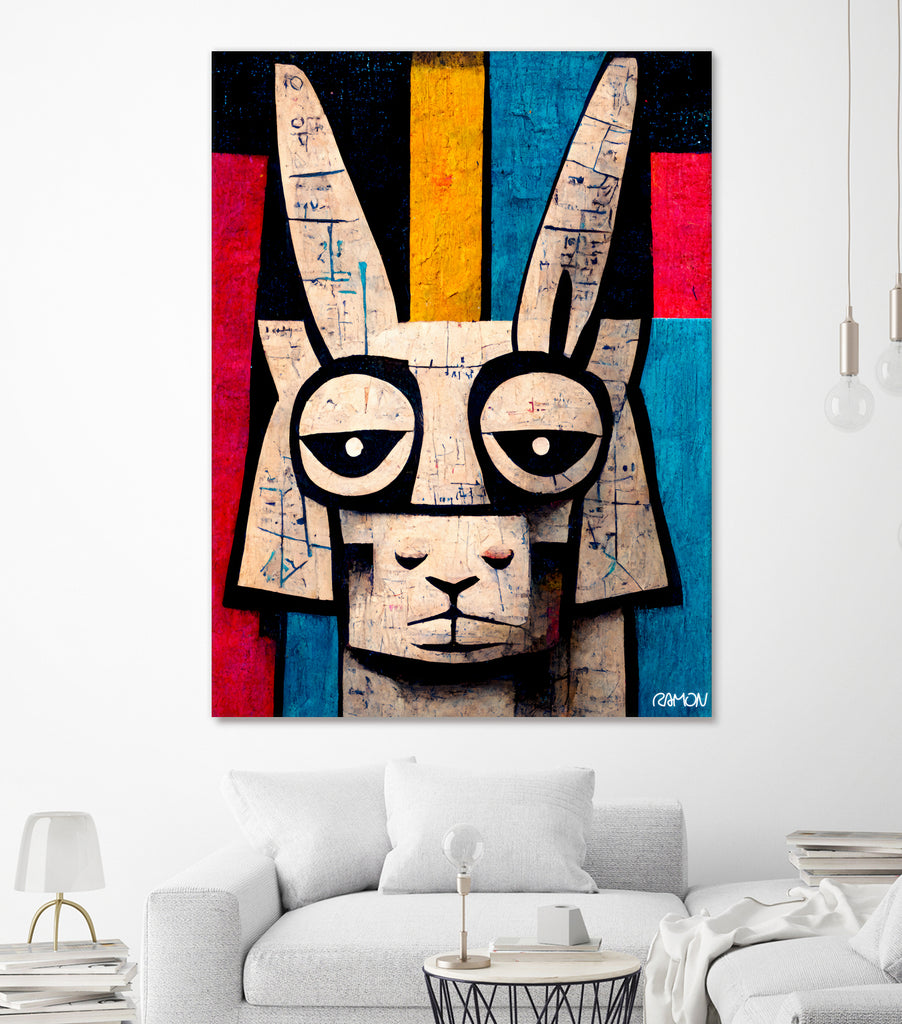 Einstain llama by Ramon Souza on GIANT ART - white digital painting