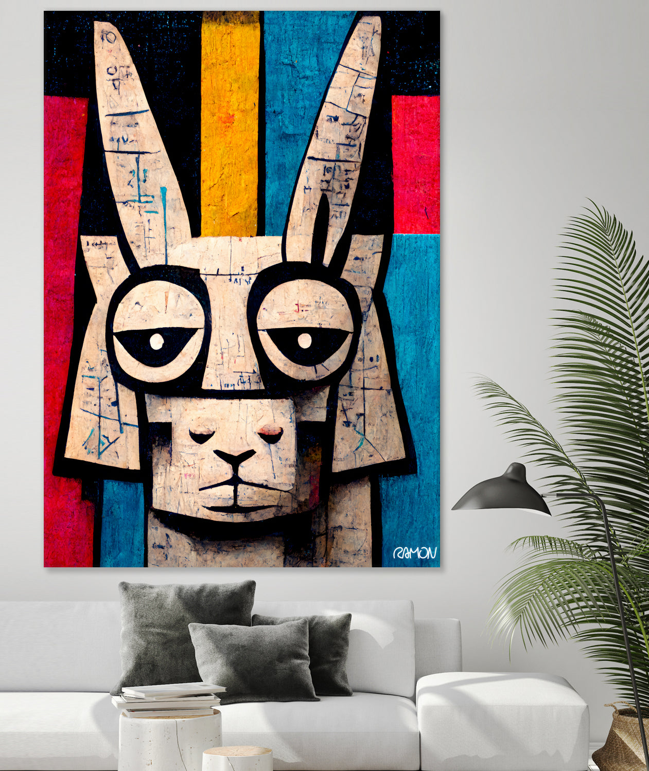 Einstain llama by Ramon Souza on GIANT ART - white digital painting