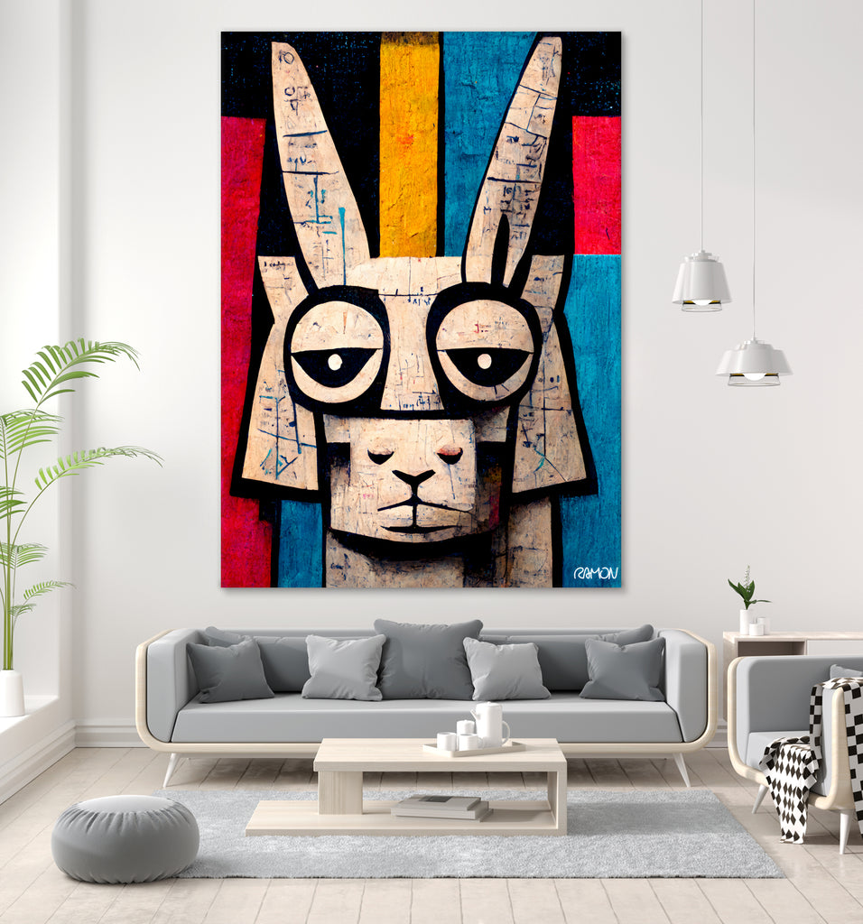 Einstain llama by Ramon Souza on GIANT ART - white digital painting