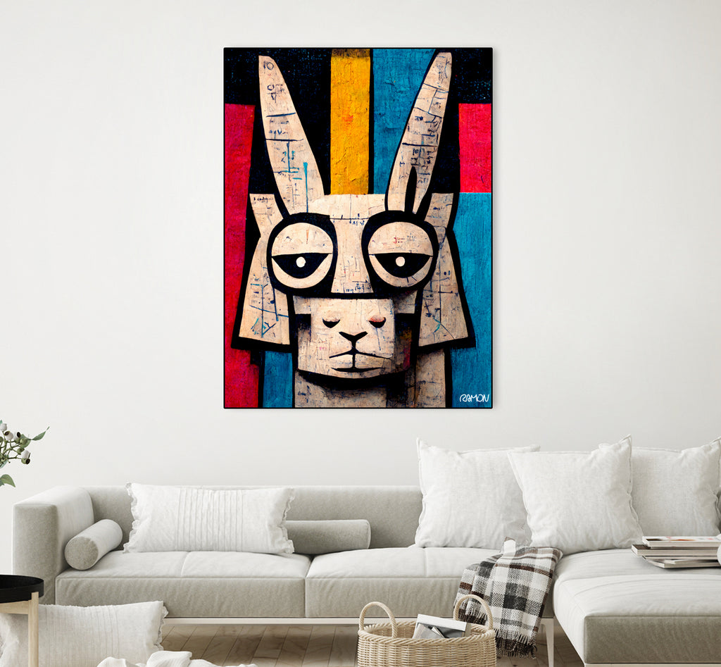 Einstain llama by Ramon Souza on GIANT ART - white digital painting