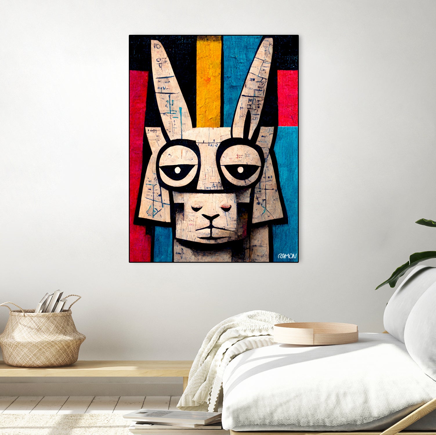 Einstain llama by Ramon Souza on GIANT ART - white digital painting