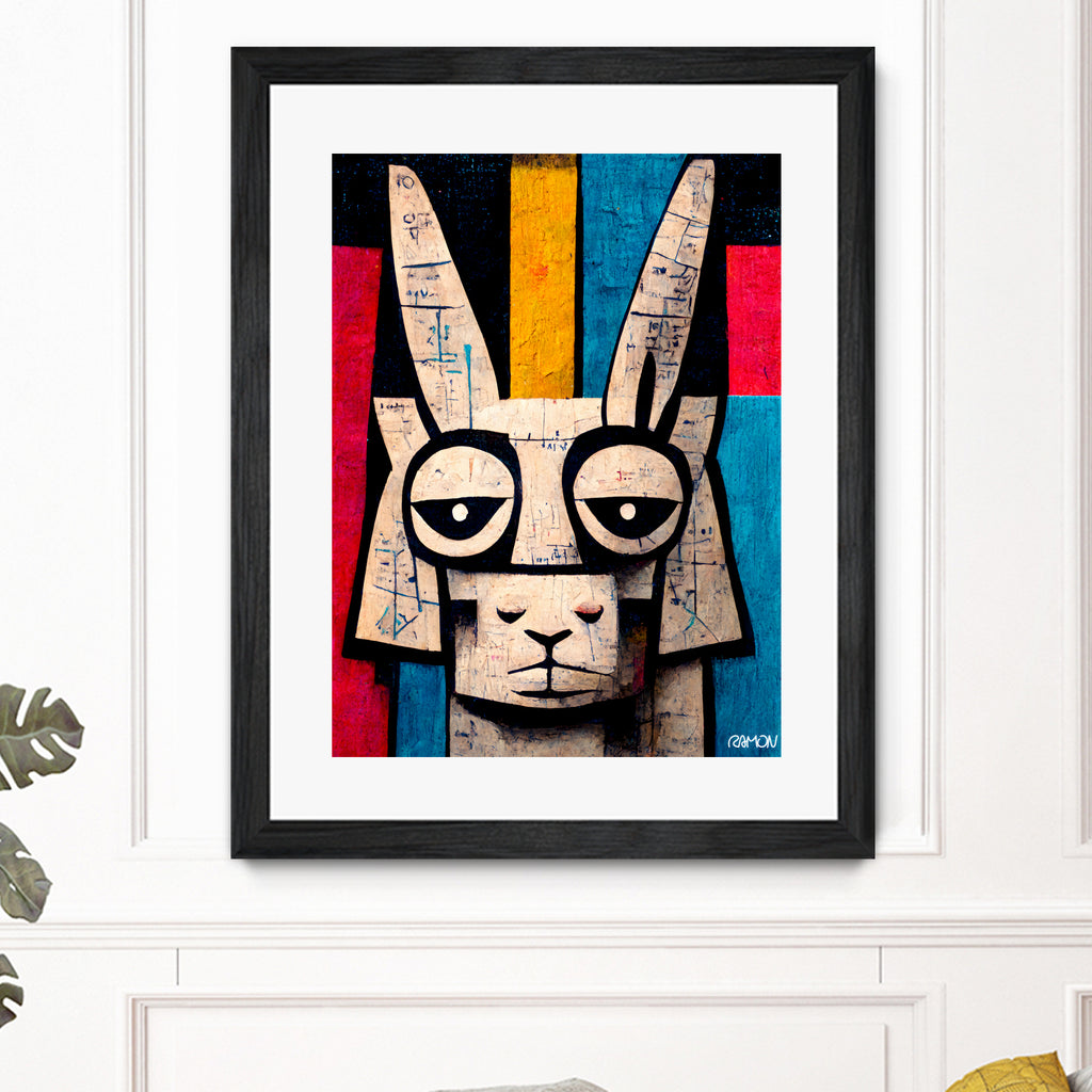 Einstain llama by Ramon Souza on GIANT ART - white digital painting