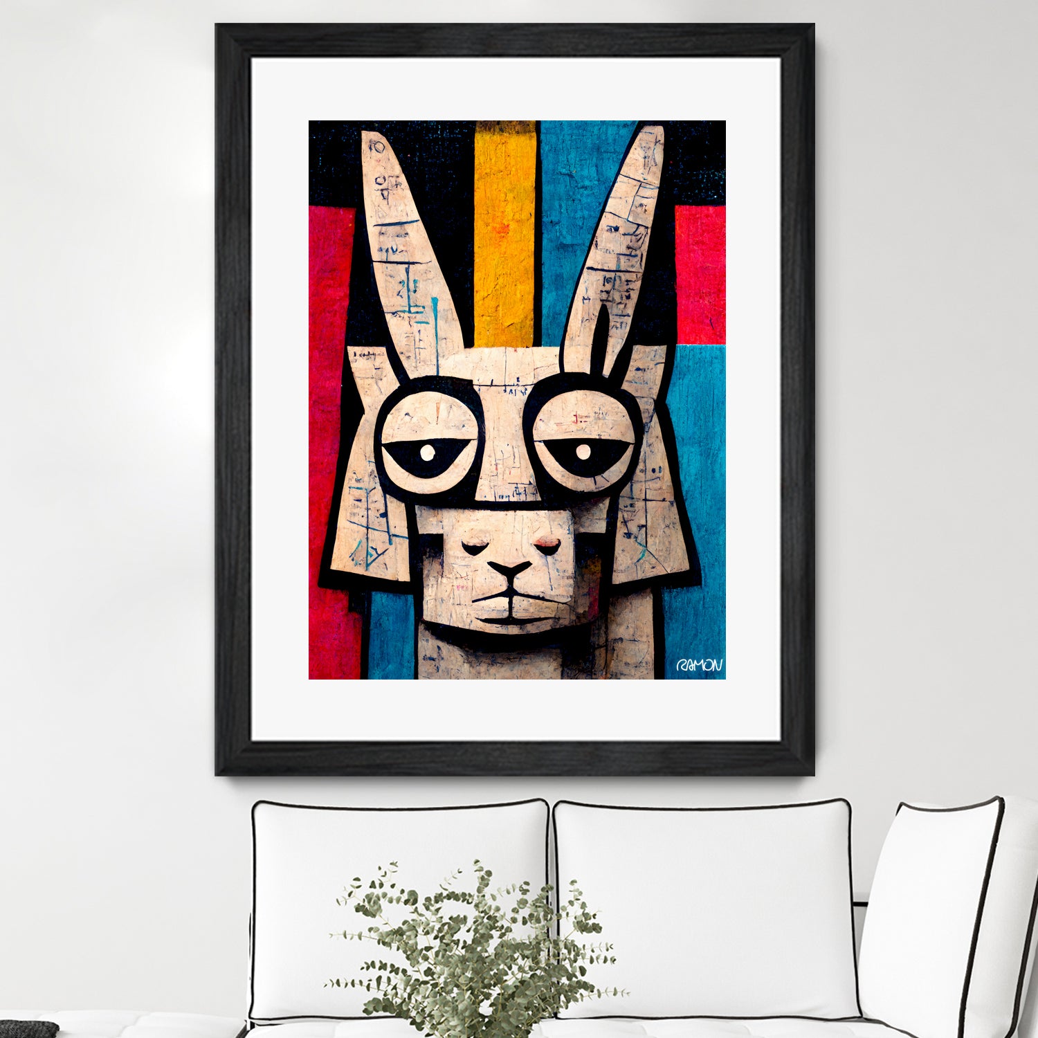 Einstain llama by Ramon Souza on GIANT ART - white digital painting