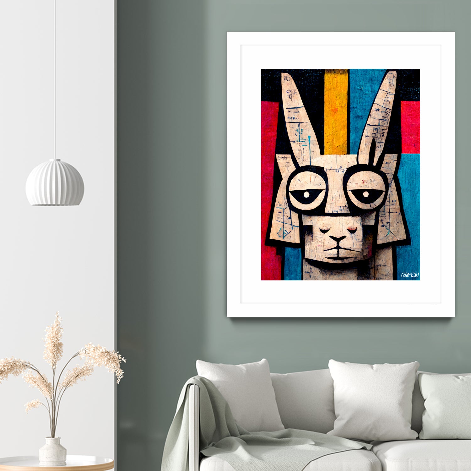 Einstain llama by Ramon Souza on GIANT ART - white digital painting