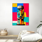 Moai Statue by Ramon Souza on GIANT ART - yellow digital painting